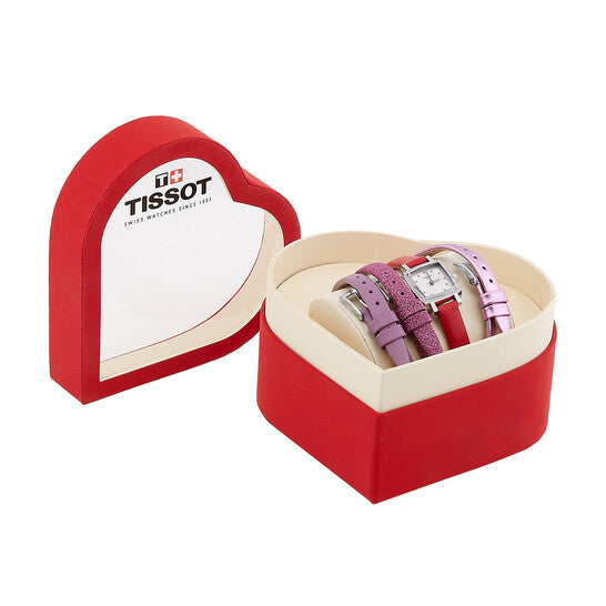 Tissot Lovely Square Valentines Quartz Diamond Silver Dial Ladies Watch Item No. T0581091603600