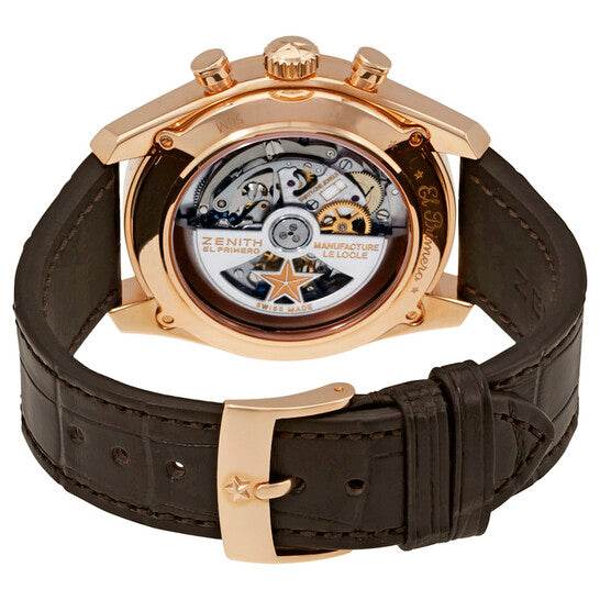 Zenith El Primero Automatic Silver Dial 18kt Rose Gold Men's Watch 18209141001C494 Item No. 18.2091.410/01.C494