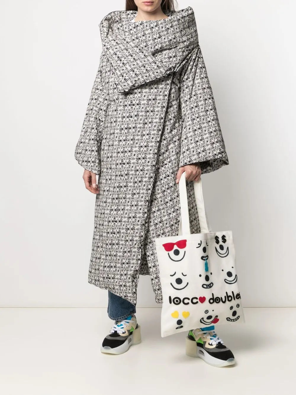 10 CORSO COMOSmile-print tote bag