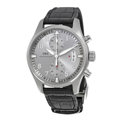 IWC Pilot Spitfire Silver Dial Chronograph Men's Watch  Item No. IW387809