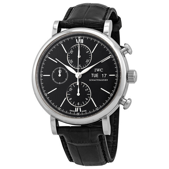 IWC Portofino Chronograph Automatic Black Dial Men's Watch 3910-29 Item No. IW391029