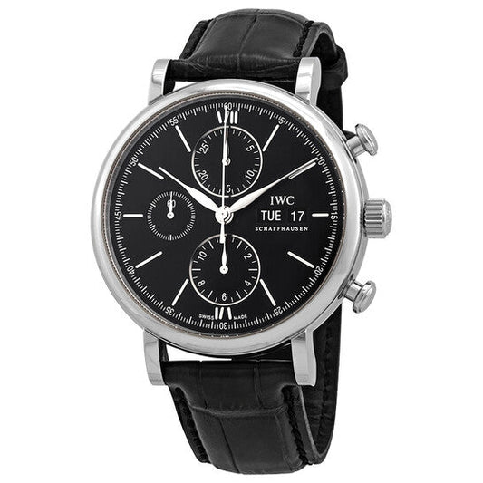 IWC Portofino Chronograph Automatic Black Dial Men's Watch 3910-29 Item No. IW391029