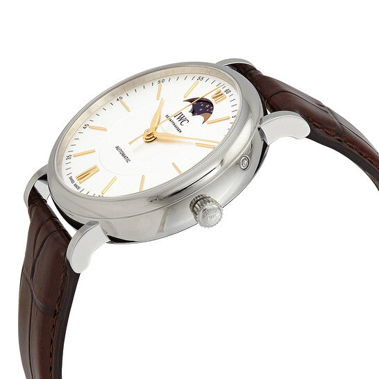 IWC Portofino Moon Phase Automatic Silver Dial Men's Watch  Item No. IW459401