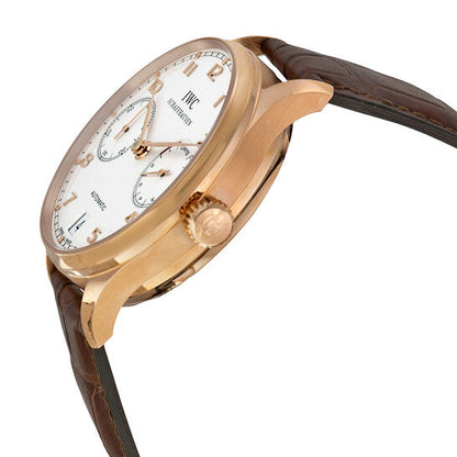 IWC Portuguese Automatic Silver Dial 18kt Rose Gold Men's Watch 5001-13 Item No. IW500113