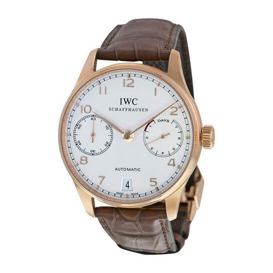 IWC Portuguese Automatic Silver Dial 18kt Rose Gold Men's Watch 5001-13 Item No. IW500113