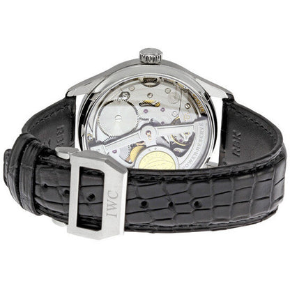 IWC Portuguese Automatic Black Dial Black Leather Men's Watch  Item No. IW500109