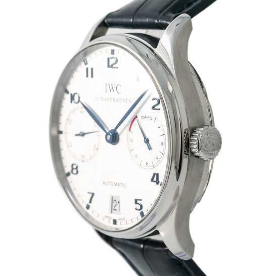 IWC Portuguese Automatic Steel Blue Men's Watch  Item No. IW500107