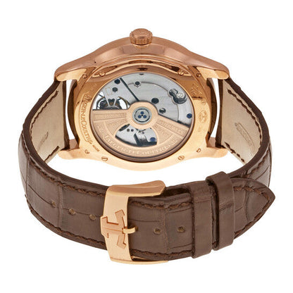 Jaeger LeCoultre Master Grand Tradition Tourbillon Beige Dial 18kt Rose Gold Brown Alligator Men's Watch  Item No. Q1662510