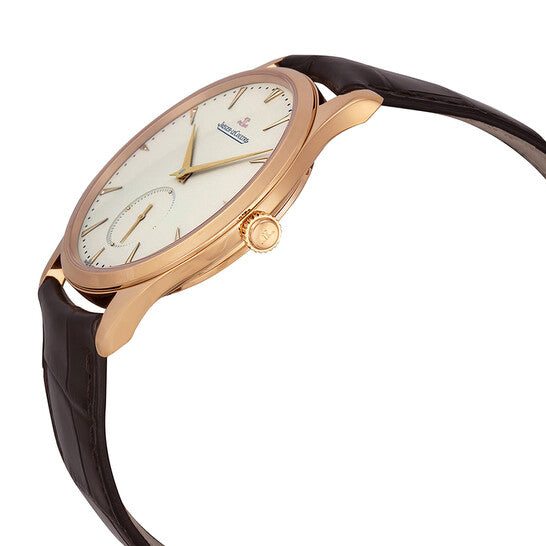 Jaeger LeCoultre Master Grande Ultra Thin Beige Dial Dark Brown Leather Men's Watch  Item No. Q1352420