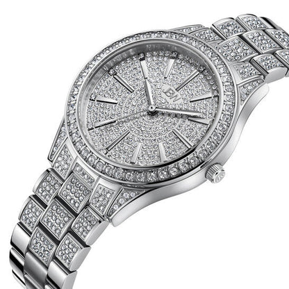 JBW Cristal 34 Quartz Diamond Silver Dial Ladies Watch  Item No. J6383C