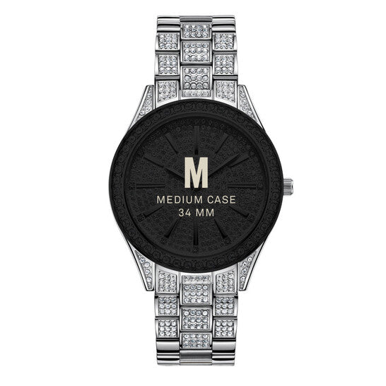 JBW Cristal 34 Quartz Diamond Silver Dial Ladies Watch  Item No. J6383C