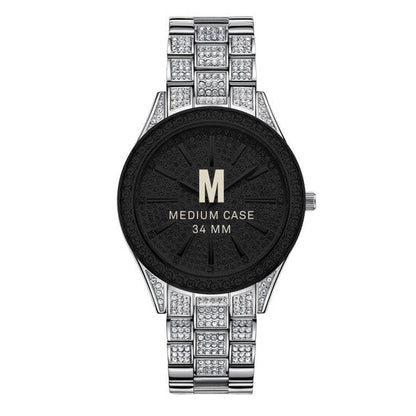 JBW Cristal 34 Quartz Diamond Silver Dial Ladies Watch  Item No. J6383C