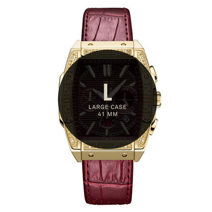 JBW Echelon Chronograph Quartz Diamond Red Dial Men's Watch  Item No. J6379B