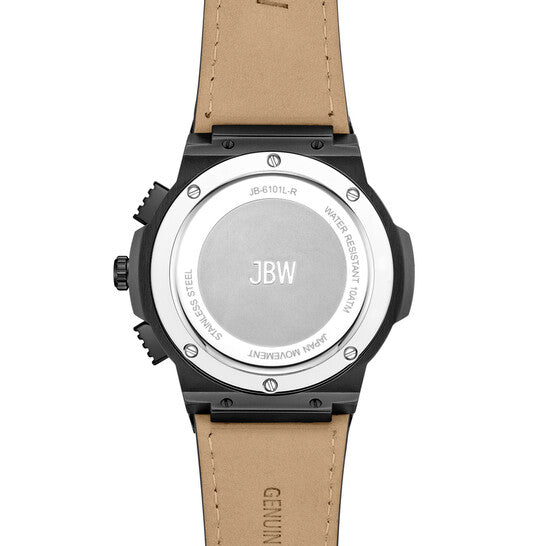 JBW Saxon Quartz Black Dial Unisex Watch  Item No. JB-6101L-S