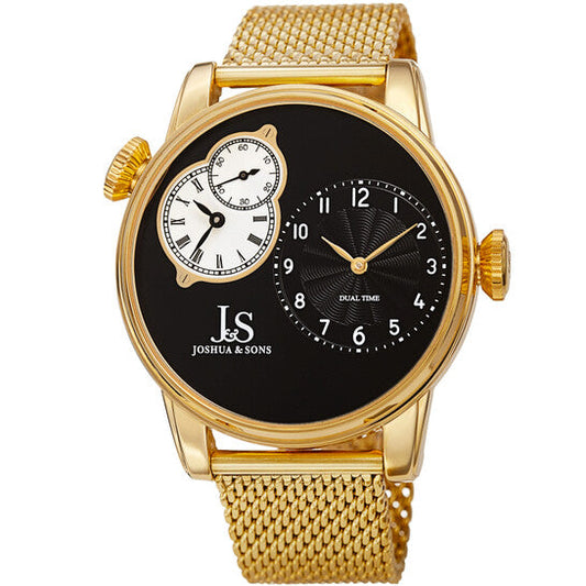 Joshua And Sons Quartz Black Dial Men's Watch  Item No. JX154YGB