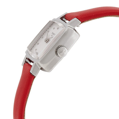 Tissot Lovely Square Valentines Quartz Diamond Silver Dial Ladies Watch  Item No. T0581091603600