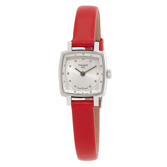 Tissot Lovely Square Valentines Quartz Diamond Silver Dial Ladies Watch  Item No. T0581091603600
