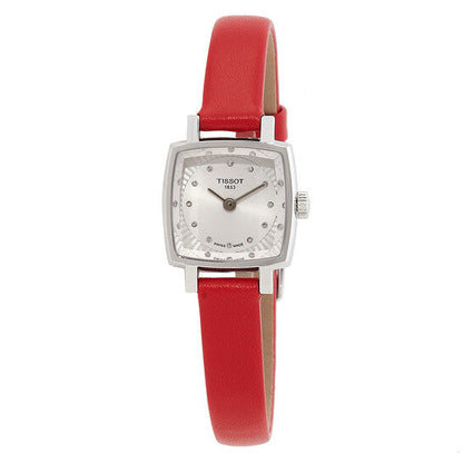 Tissot Lovely Square Valentines Quartz Diamond Silver Dial Ladies Watch  Item No. T0581091603600