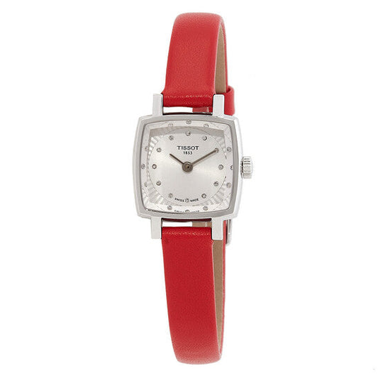 Tissot Lovely Square Valentines Quartz Diamond Silver Dial Ladies Watch  Item No. T0581091603600