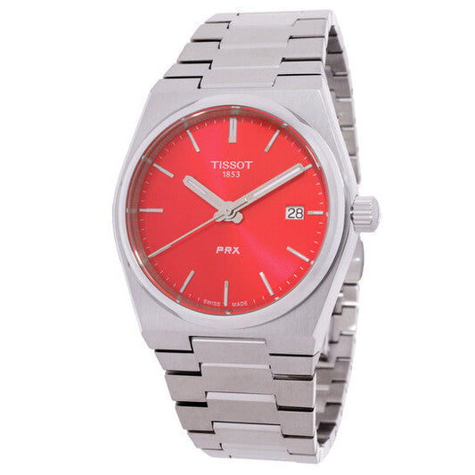 Tissot PRX 35 Quartz Red Dial Ladies Watch  Item No. T1372101142100