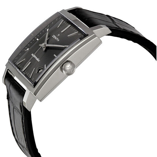 Zenith Black Dial Black Leather Vintage 1965 Men's Watch  Item No. 03.1965.670/91.C591