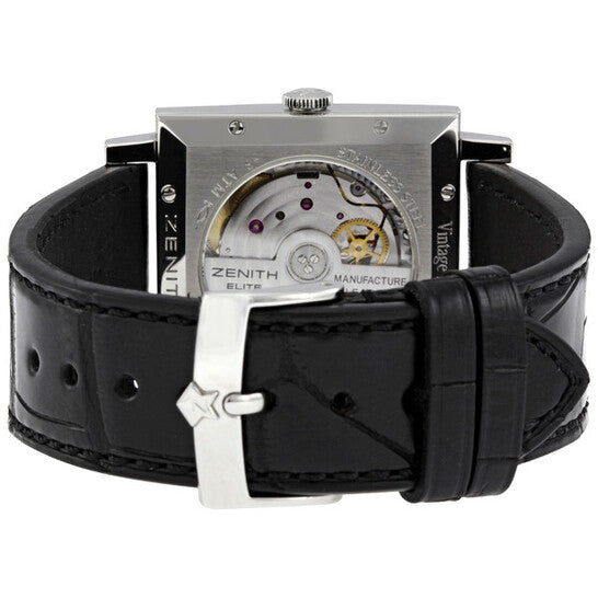 Zenith Black Dial Black Leather Vintage 1965 Men's Watch  Item No. 03.1965.670/91.C591