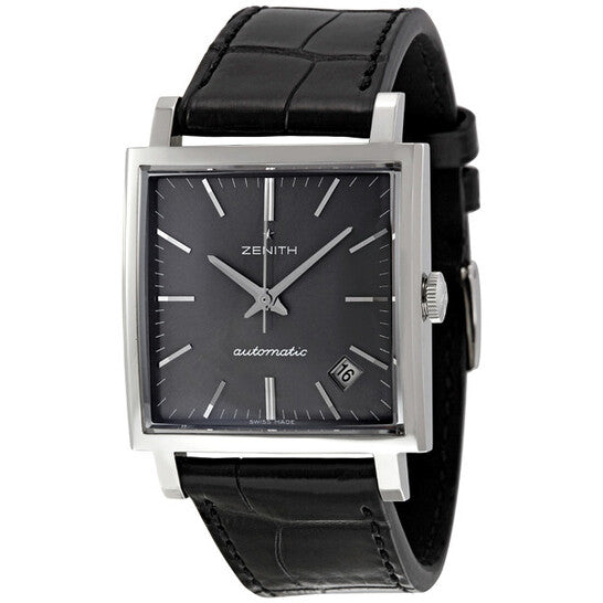 Zenith Black Dial Black Leather Vintage 1965 Men's Watch  Item No. 03.1965.670/91.C591