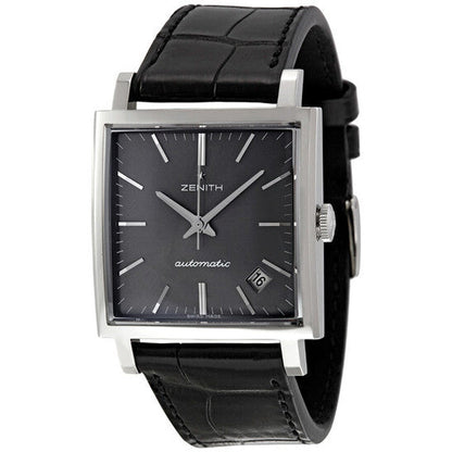 Zenith Black Dial Black Leather Vintage 1965 Men's Watch  Item No. 03.1965.670/91.C591