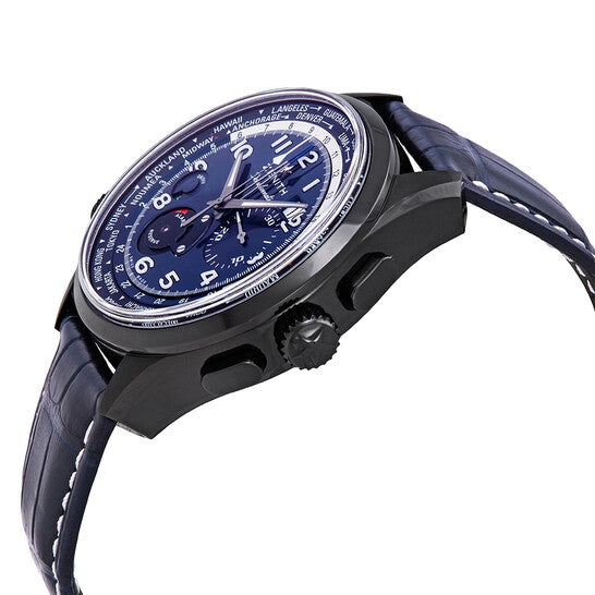 Zenith Pilot Doublematic Blue Dial Automatic Men's Watch  Item No. 75.2402.4046/57.C749