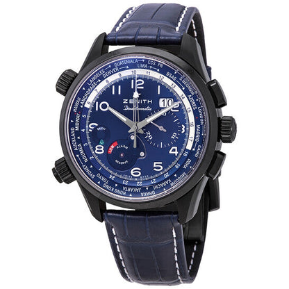 Zenith Pilot Doublematic Blue Dial Automatic Men's Watch  Item No. 75.2402.4046/57.C749